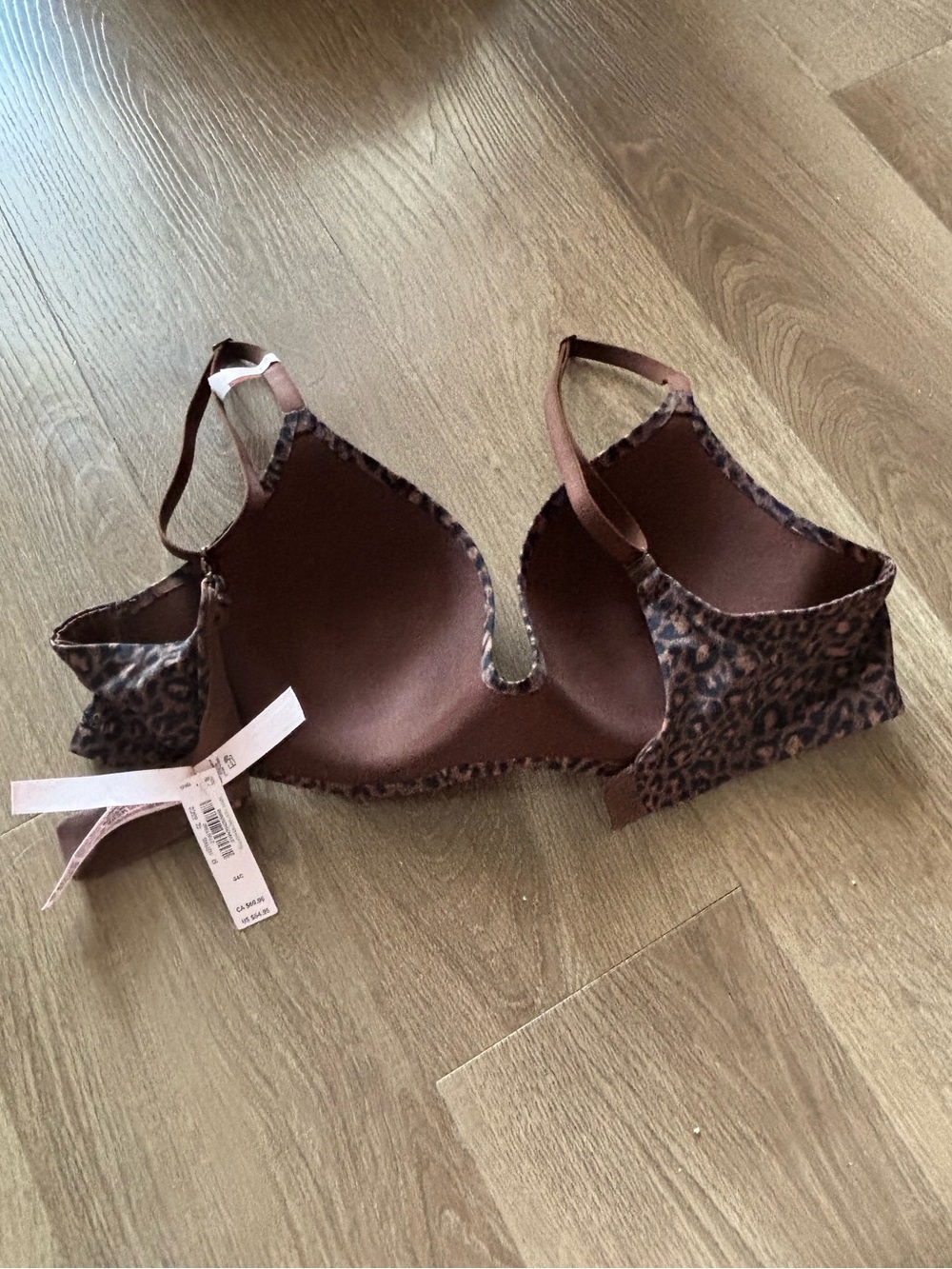NWT Victoria’s Secret Body by Victoria Leopard Print Lined Demi Bra, 34C - Picture 2 of 5